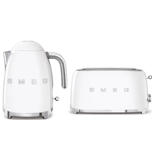 Набор для завтрака | чайник и тостер | SMEG KLF03WHEU + TSF02WHEU