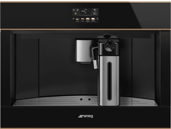 Автоматическая кофемашина SMEG, черый, медный профиль, CMS4604NRRU №1