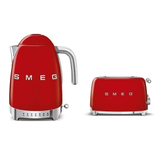 Набор для завтрака | чайник и тостер | SMEG KLF04RDEU + TSF03RDEU