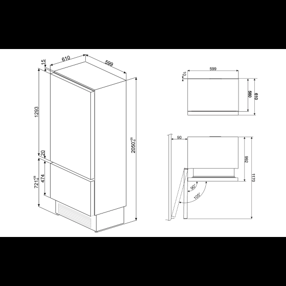 Винный шкаф встраиваемый SMEG Universal WI66RS №7 Винный шкаф встраиваемый SMEG Universal WI66RS №7