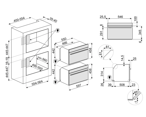 Духовой шкаф SMEG Linea SO4102S3G №2