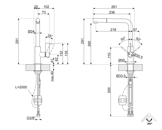Смеситель SMEG Universal MD22CUX №2