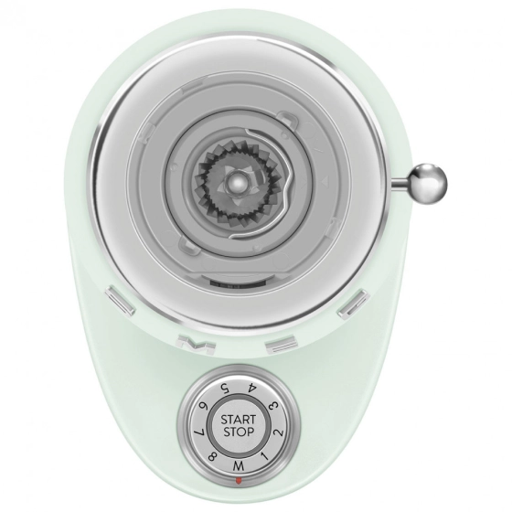 Кофемолка | конические жернова | чаша для зерен 350 г | пастельный зеленый | SMEG CGF03PGEU №10