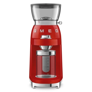 Кофемолка | конические жернова | чаша для зерен 350 г | красный | SMEG CGF03RDEU Кофемолка | конические жернова | чаша для зерен 350 г | красный | SMEG CGF03RDEU