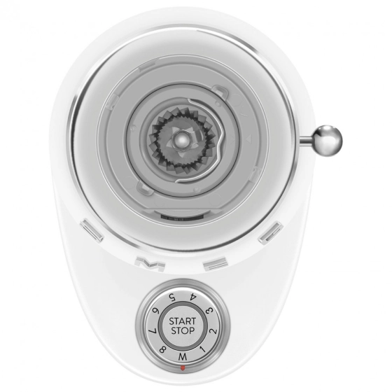 Кофемолка | конические жернова | чаша для зерен 350 г | белый | SMEG CGF03WHEU №10