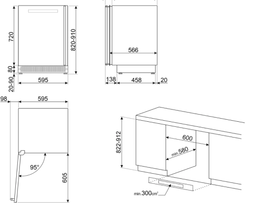 Винный шкаф встраиваемый SMEG CVI138LG №3