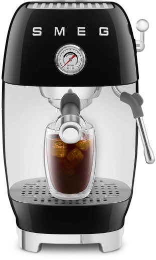 Рожковая эспрессо-кофемашина | капучинатор | черный | SMEG ECF03BLEU №5 Рожковая эспрессо-кофемашина | капучинатор | черный | SMEG ECF03BLEU №5