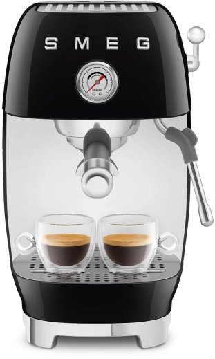 Рожковая эспрессо-кофемашина | капучинатор | черный | SMEG ECF03BLEU №6 Рожковая эспрессо-кофемашина | капучинатор | черный | SMEG ECF03BLEU №6