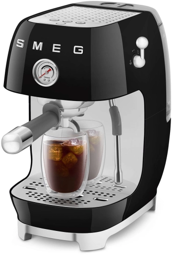 Рожковая эспрессо-кофемашина | капучинатор | черный | SMEG ECF03BLEU №9 Рожковая эспрессо-кофемашина | капучинатор | черный | SMEG ECF03BLEU №9