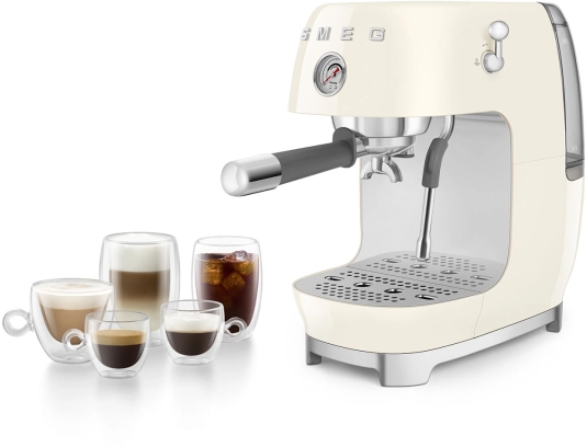 Рожковая эспрессо-кофемашина | капучинатор | кремовый | SMEG ECF03CREU №10