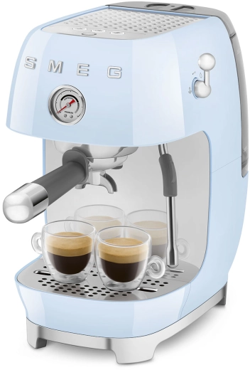 Рожковая эспрессо-кофемашина | капучинатор | пастельный голубой| SMEG ECF03PBEU №8 Рожковая эспрессо-кофемашина | капучинатор | пастельный голубой| SMEG ECF03PBEU №8