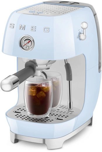 Рожковая эспрессо-кофемашина | капучинатор | пастельный голубой| SMEG ECF03PBEU №9 Рожковая эспрессо-кофемашина | капучинатор | пастельный голубой| SMEG ECF03PBEU №9