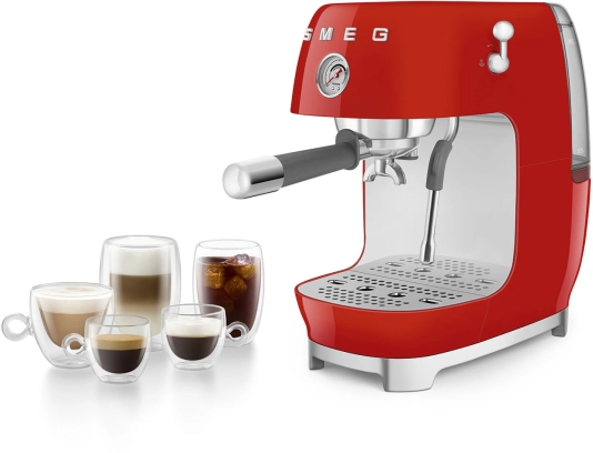 Рожковая эспрессо-кофемашина | капучинатор | красный | SMEG ECF03RDEU №10