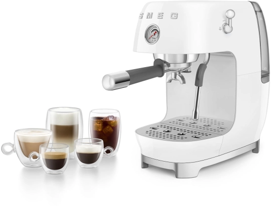 Рожковая эспрессо-кофемашина | капучинатор | белый | SMEG ECF03WHEU №10 Рожковая эспрессо-кофемашина | капучинатор | белый | SMEG ECF03WHEU №10
