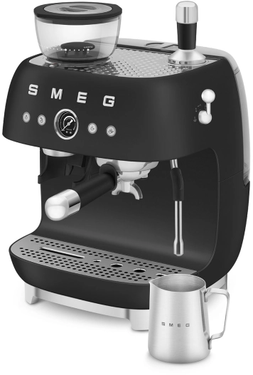 Рожковая эспрессо-кофемашина | кофемолка | капучинатор | черный матовый | SMEG EGF03BLMEU №11