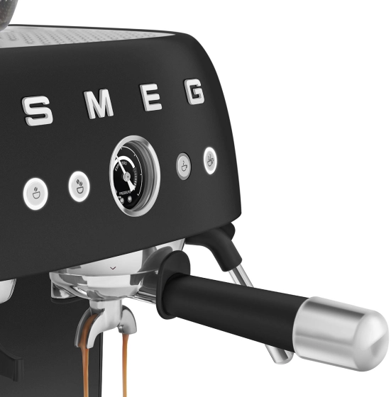 Рожковая эспрессо-кофемашина | кофемолка | капучинатор | черный матовый | SMEG EGF03BLMEU №13