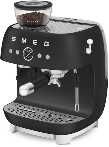 Рожковая эспрессо-кофемашина | кофемолка | капучинатор | черный матовый | SMEG EGF03BLMEU №9