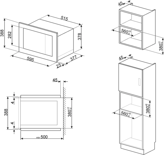 Микроволновая печь | встраиваемая | с грилем | 25 л | Neptune Grey | SMEG FMI125G №3