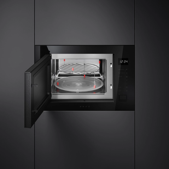 Микроволновая печь | встраиваемая | 25 л | черный | SMEG FMI225BI №4