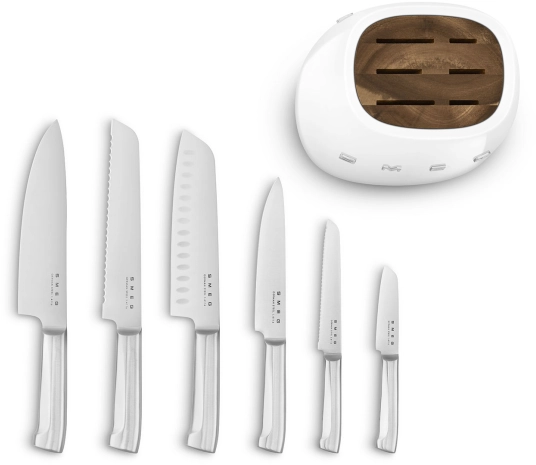 Комплект ножей 6 штук белый SMEG KBSF02WH №2