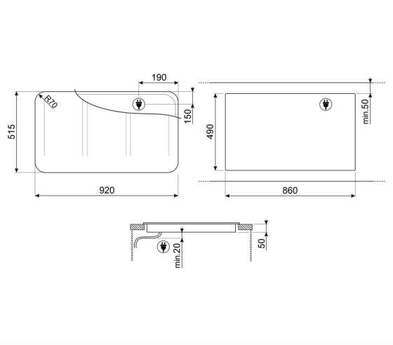 Варочная панель индукционная | 6 конфорок | 90 см | SMEG SISL7964 №6 Варочная панель индукционная | 6 конфорок | 90 см | SMEG SISL7964 №6